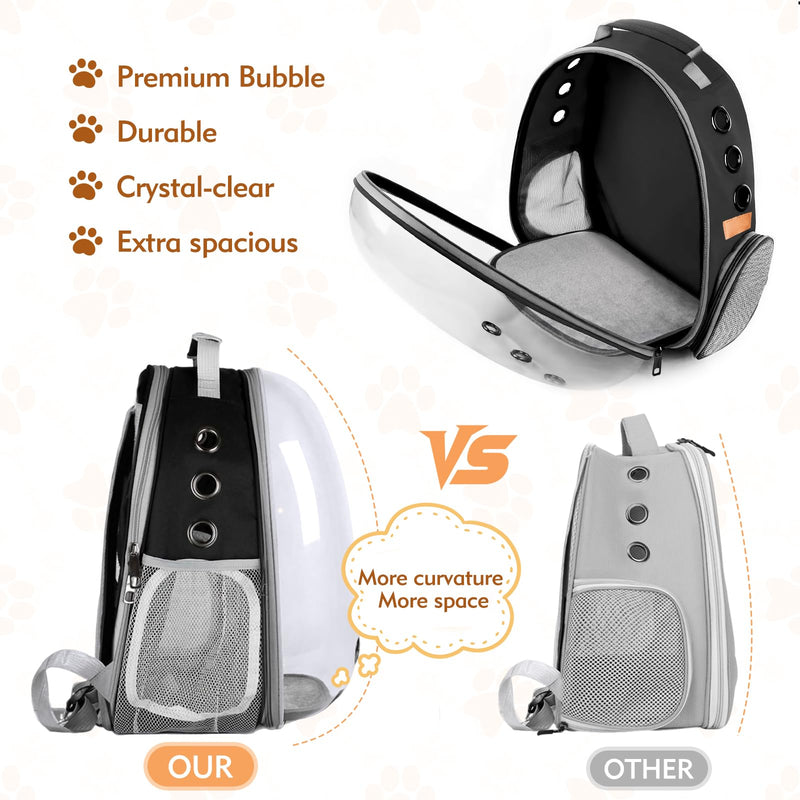 Cat Carrier Backpack, Cat Carrier Backpack for Small Medium Cat Puppy Dog, Transparent Space Capsule Pat Carrier Backpack, Airline-Approved Pet Carrier, Designed for Travel Hiking Walking Camping - PawsPlanet Australia