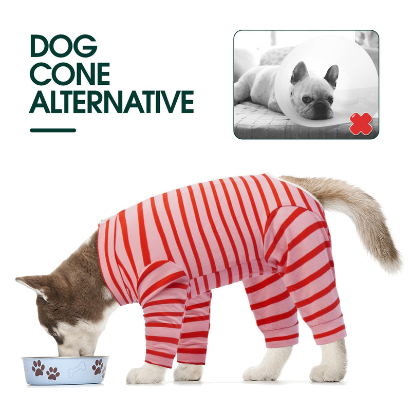 Kuoser Dog Onesie, Dog Surgery Recovery Suit, Dog Recovery Suit Female, Dog Body Suit After Surgery, Dog Onesies Small Dogs, Dog Pyjamas, Dog Pjs For Medium Dogs Pink XL