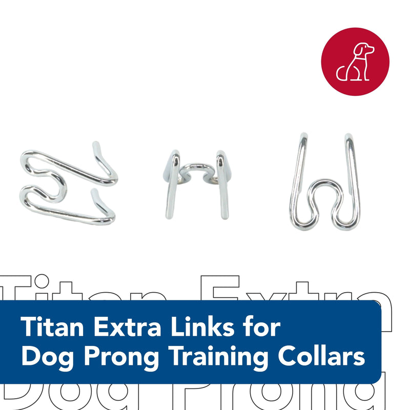 Coastal Pet Titan Extra Links for Dog Prong Training Collars - Links for Training Collar - Durable Metal Dog Collar Links - Rust-Resistant - Quality Dog Supplies - 3 mm (Set of 3) Chrome 3.0 mm (Set of 3) (Pack of 1)