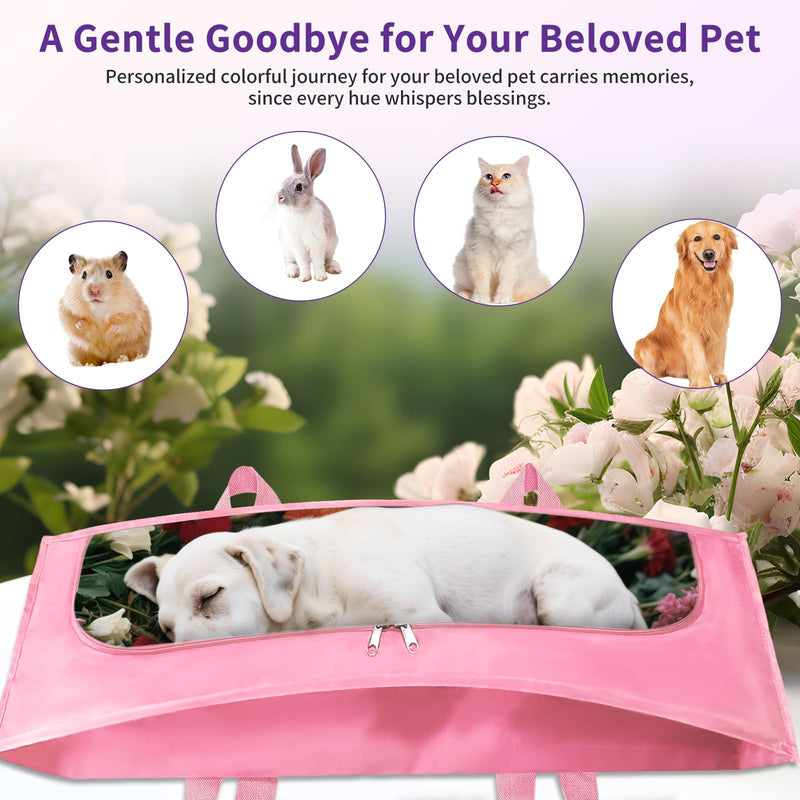 Pet Body Bag for Burial - Eco-Friendly Pet Casket Body Bag for Dogs/Cats/Rats/Rabbits/Pigs/Chickens/Birds 44-48 Lbs - 46.5 x 14.6Inch - Personalized Organic Sack Pet Burial Pod for Cremation - PawsPlanet Australia