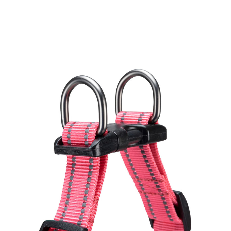 EXCELLENT ELITE SPANKER No Pull Dog Harness Step-in Adjustable Reflective Vest Soft Padded Easy Pet Chest Strap with Leash Clips for Small Medium Large Dogs Walking Training(Pink-L) L-Chest 22-25" Pink - PawsPlanet Australia