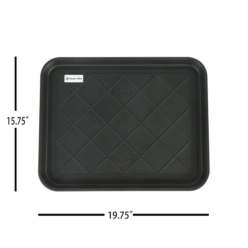Multi-Purpose Boot Tray Mat,Dog Bowl Tray,Waterproof for Indoor and Outdoor Floor Protection 20"L x 15"W - PawsPlanet Australia