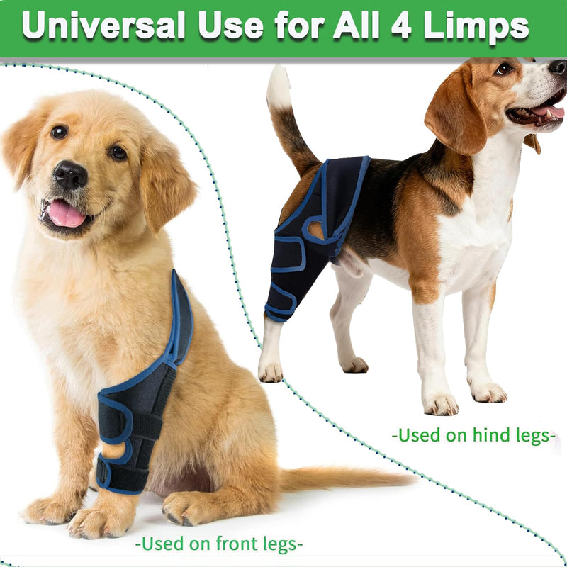 Dog Knee Brace for Torn ACL/CCL Hind Leg Reflective Front Back Leg Extra Support Dog Joint Protection Arthritis Pain Relief, Injury, Adjustable Vet-Recommended Recovery Brace for Dogs M Blue