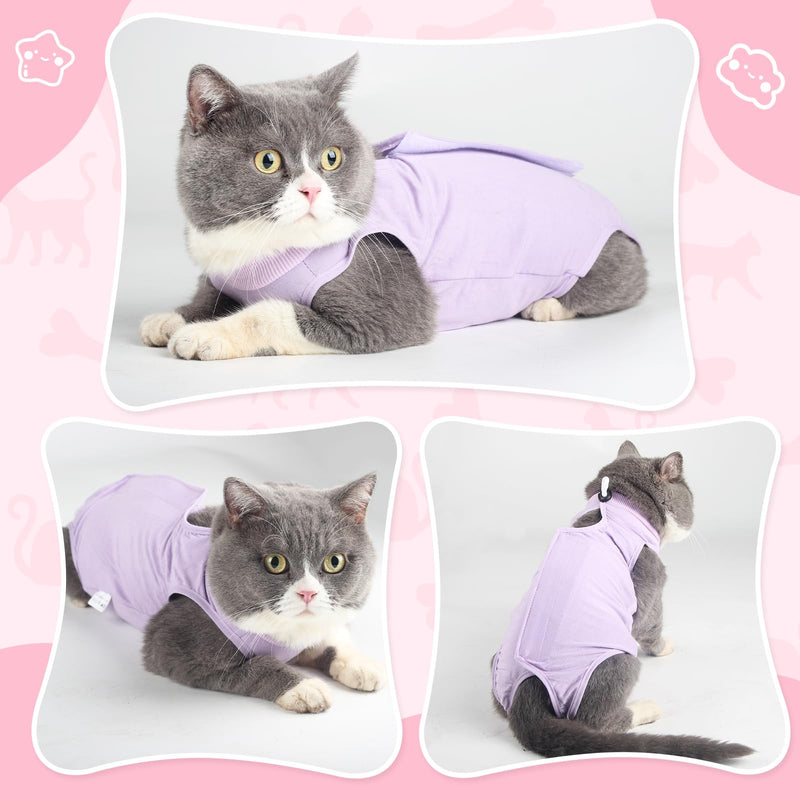 2PCS Cat Recovery Suit for Abdominal Wounds or Skin Diseases, Pink & Donut Cat Onesie for Cats After Surgery Female Kitten Recovery Suit, Breathable E-Collar Alternative for Cats After Spay Anti - PawsPlanet Australia