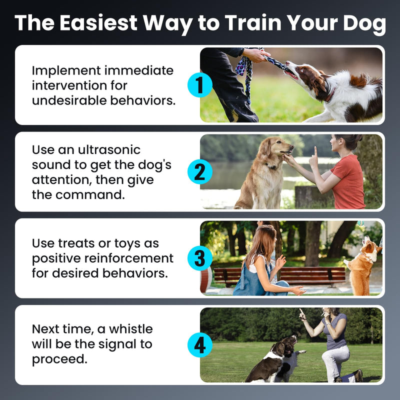 Dog Whistle, Dog Training Whistle to Stop Barking Neighbor's Dog, 2 Pack Adjustable Ultrasonic Silent Dog Recall Training Whistles with Lanyard, Professional Dog Whistle for All Dogs - PawsPlanet Australia