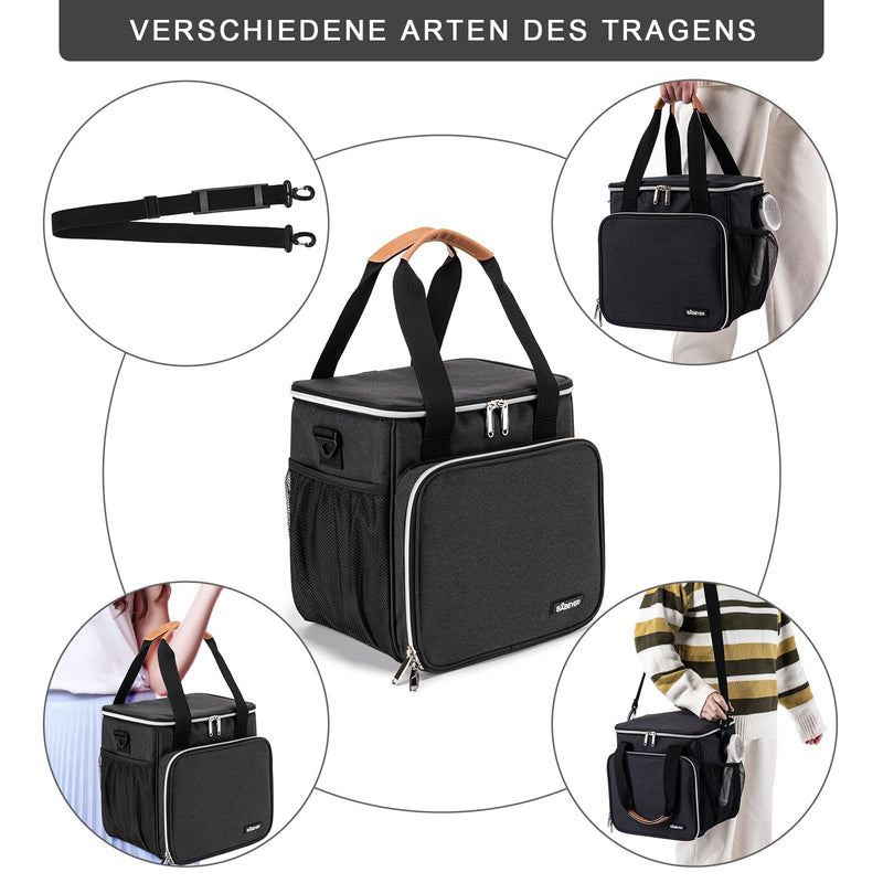 Pet Grooming Bag, Dog Grooming Supplies Organizer Tote Bag, Perfect for Pet Grooming Tool Kit Accessories-Black Black - PawsPlanet Australia