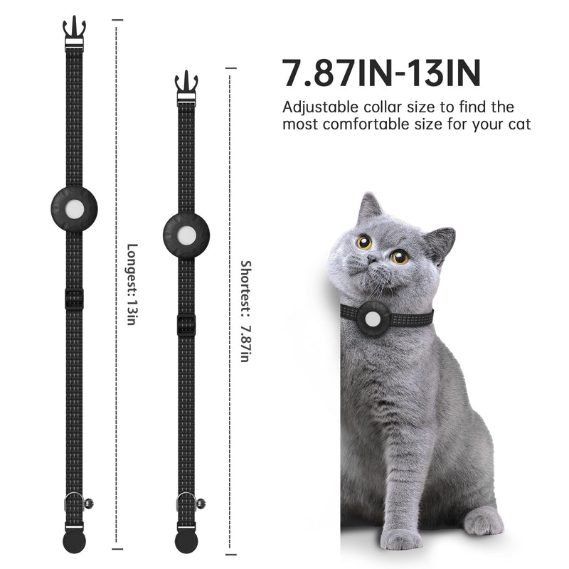 Cat Tracker Collar, No Monthly Fee Pet Tracker for Cats (iOS Only), Pet Dog Location Tracker with Safety Elastic Buckle, Air Tracker Tag Included, Only Support Apple Find My App - PawsPlanet Australia