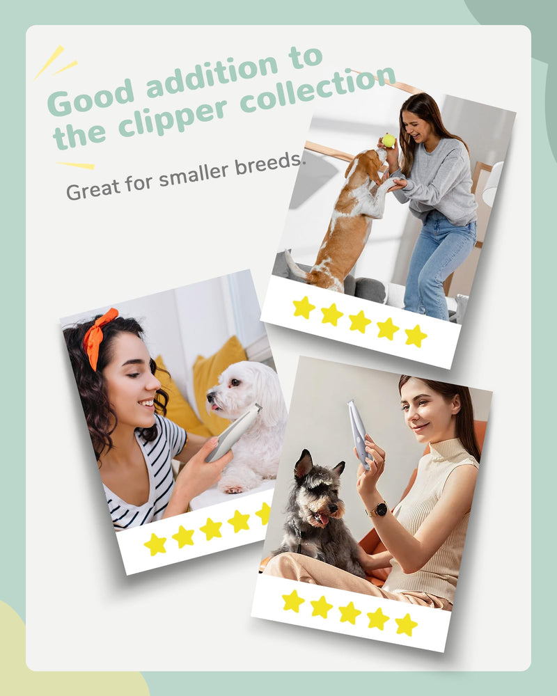 Dog Paw Trimmer, Quiet 35dB Pet Clippers, 2-Speed Rechargeable Grooming Tool for Dogs & Cats,Safe Hair Trimmer for Paws, Eyes, Ears, Face & Rear - PawsPlanet Australia