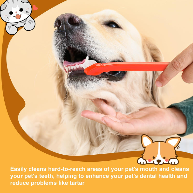Tioncy 100 Pcs Dog Toothbrush Bulk from Large to Small Long Handle Dog Cat Pet Toothbrush with Soft Single Head Puppy Dog Tooth Brush Pet Cat Tooth Brush for Teeth Cleaning, 7 Colors - PawsPlanet Australia