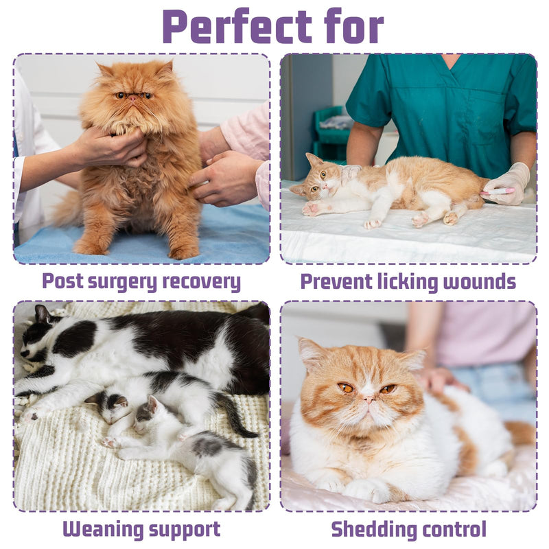 Cat Recovery Suit - Soft and Breathable Cat Onesie for Neuter Surgical, Abdominal Wounds or Skin Diseases, Cats Surgery Suit Cone of Shame Alternative Anti Licking