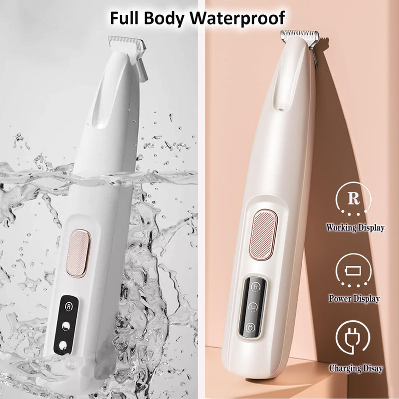 Paw Trimmer for Dogs Cats, Low Noise Paw Small Dog Clipper with 2 Blades for pet’s Paws Eyes Ears Faces and Rump - PawsPlanet Australia