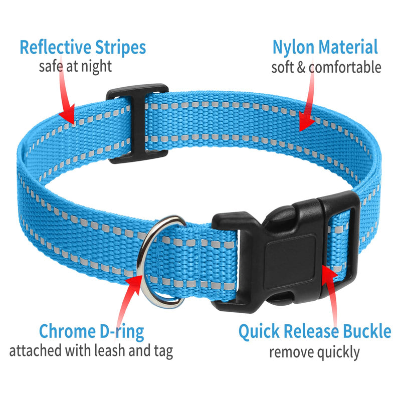 PaiPaitek Shock Collar Replacement Strap Compatible with Bousnic Delupet Garmin Patpet Dogtra Dog Care Slopehill Sportdog Brand Training Collar and Bark Collar - 2 Packs Reflective Blue