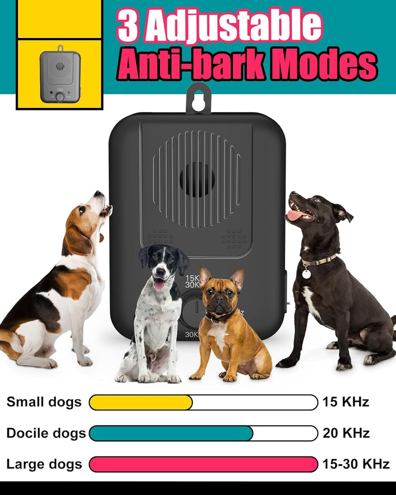 Ultrasonic Dog Bark Deterrent Device – Adjustable Multiple Frequencies, 50ft Range, Portable Anti-Barking Trainer for Small, Medium, Large Dogs – Safe & Humane Pet Behavior Control Tool - PawsPlanet Australia
