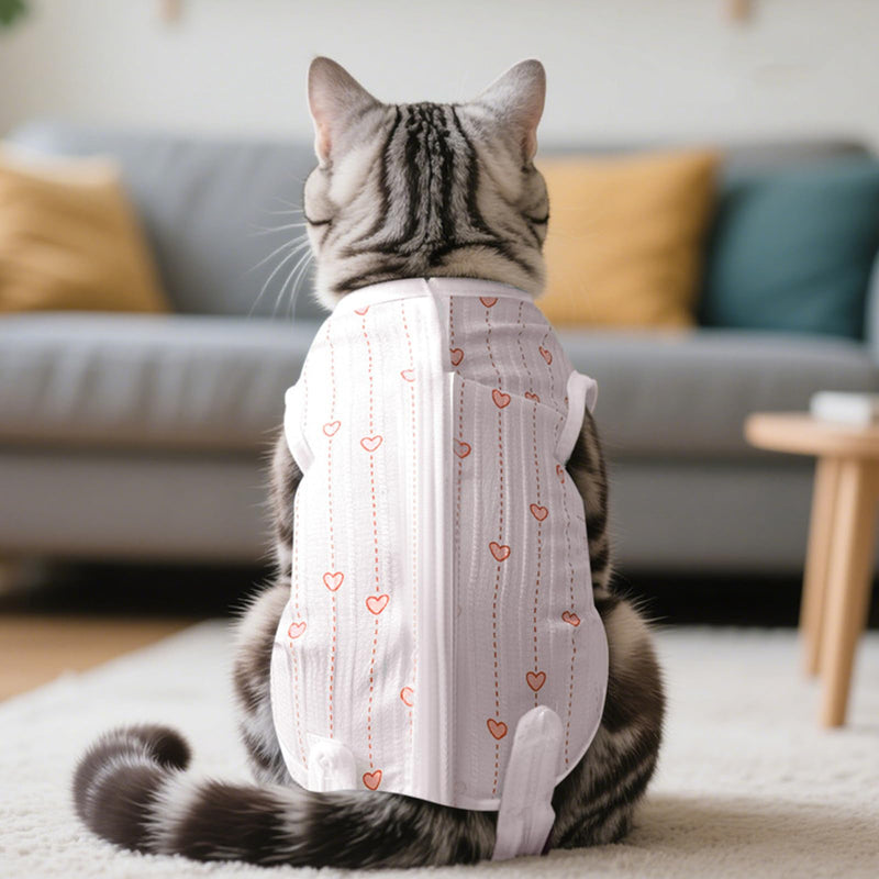 2 Pack Cat Recovery Suit and Cat Surgery Recovery Suit, Breathable Adjustable Cat Post Surgery Suit to Prevent Licking, Ideal Cat Suit Post Surgery,Cat clothes for Cats (M)