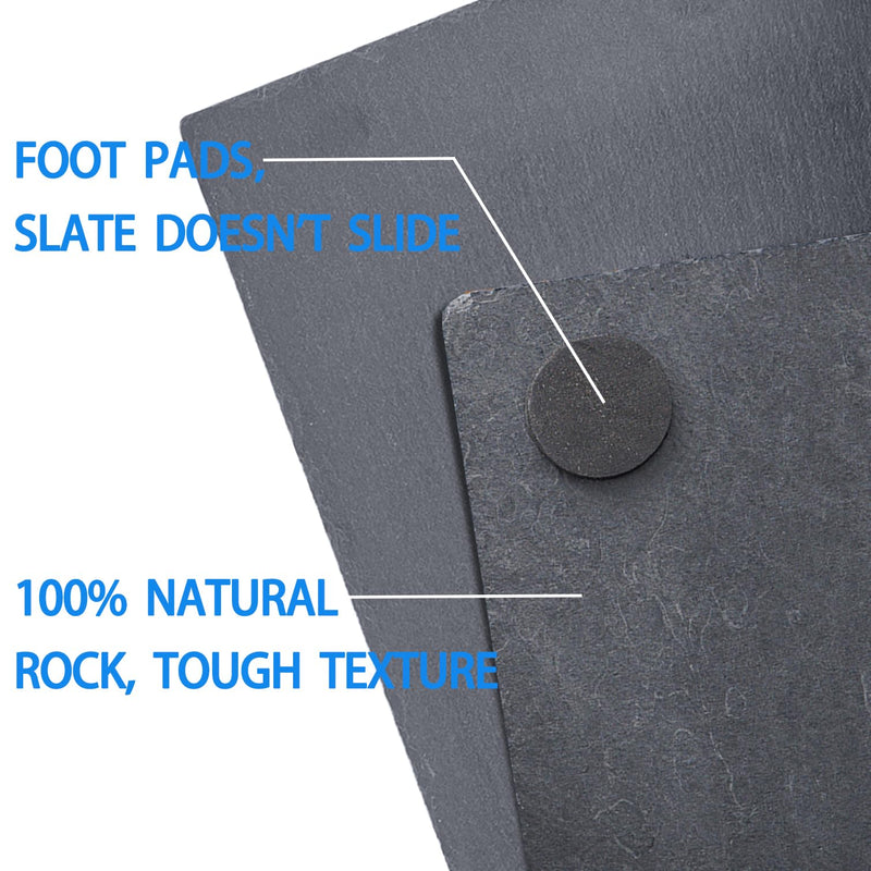 Reptile Basking Platform 6×6 Inch,Slate for Tortoise,Turtle Feeding Slate,Habitat Decor Accessories Basking Rocks for Bearded Dragons Chameleon Snake Frog Lizard Gecko 6 × 6 IN - PawsPlanet Australia