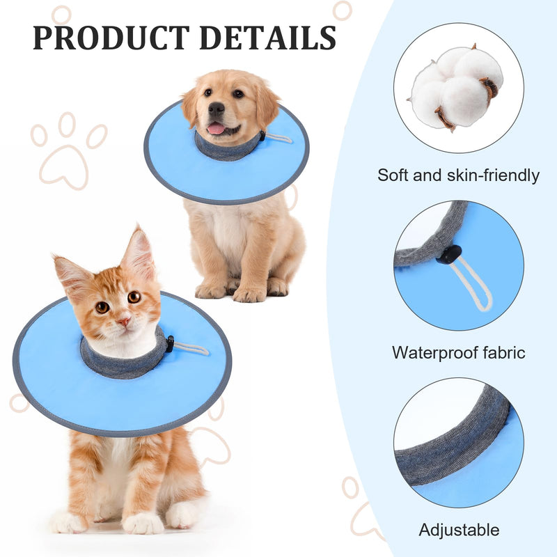 Cat Cone Collar Soft, Cat Recovery Collar to Stop Licking, Waterproof Cat Donut Collar, Adjustable Cat Collar for Cats Kittens After Surgery, Cat Surgery Collar (Light Blue) - PawsPlanet Australia