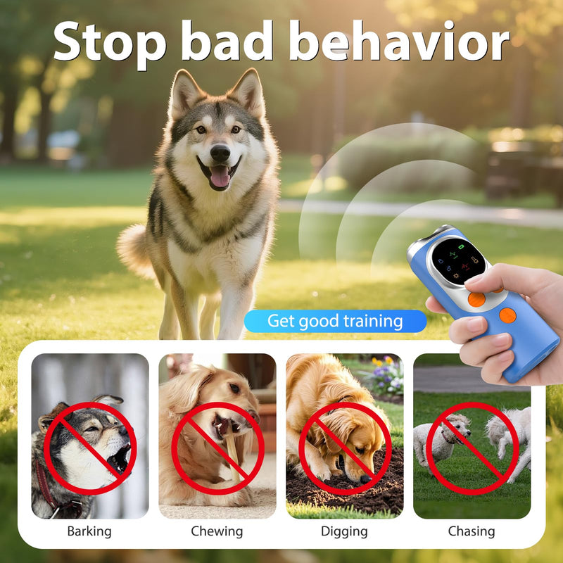 Dog Bark Deterrent Device – 3 Ultrasonic Anti Barking Device for Dogs, Stops Neighbor’s Dog Barking, 50 FT Range Dog Barking Control Devices, Stops Bad Behavior for Dogs Indoor Outdoor Trainning Tools - PawsPlanet Australia