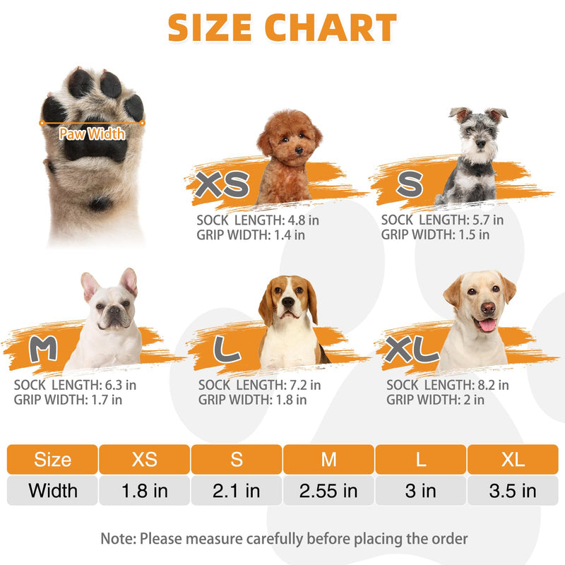 KOOLTAIL Anti Slip Dog Socks Booties to Prevent Licking Paws Scratching, Pet Boots&Paw Protector for Hardwood Floors, Dog Shoes for Winter, Traction Control Grip Socks for Small Medium Large Dogs XL X-Large（4 Pack） Pink
