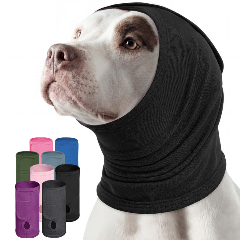 AOFITEE Dog Calming Hoodie, Soft Dog Ear Muffs Noise Protection for Anxiety Relief, Adjustable No Shake Ear Wraps for Dogs Noise Protection Head Wrap for Firework, Grooming, Thunderstorms, Grey S Small