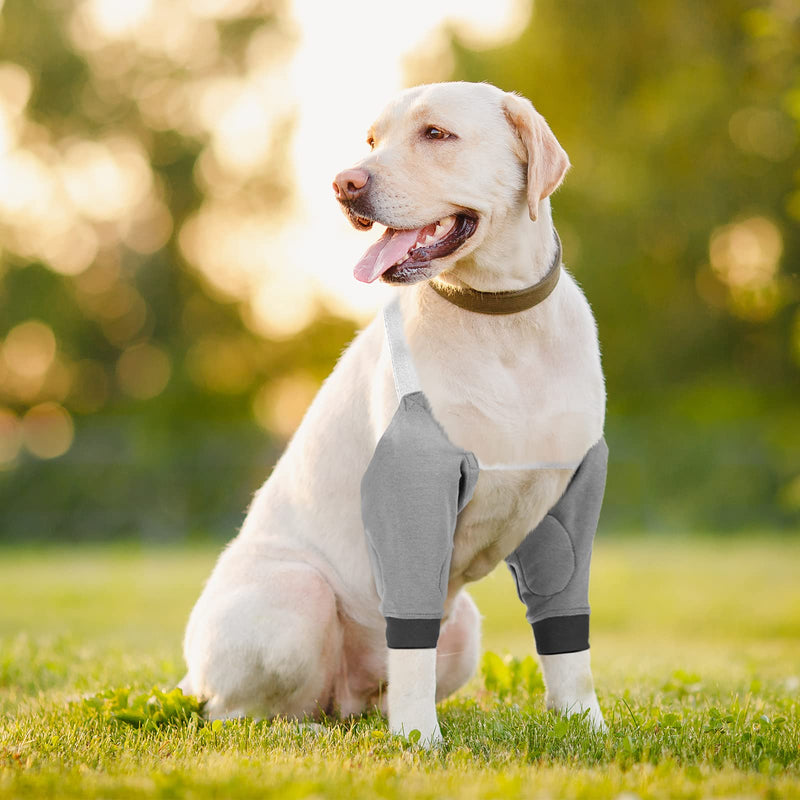 2 Pairs Dog Elbow Protector Dog Front Leg Braces Dog Recovery Sleeve with Elastic Band Soft Padded Adjustable Dog Knee Brace for Small Medium Large Dog, 2 Colors (X-Large) X-Large - PawsPlanet Australia