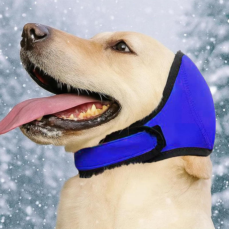 Happy Hoodie for Dogs, Dog Ear Defenders, Blue Dog Ear Protectors for Noise Relief, Calming Pet Ear Covers for, Fireworks, Grooming, Bathing, Swimming, Vet Visits, Travel