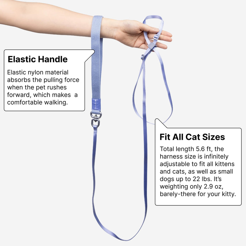 Cat Harness and Leash 2-in-1, Escape Proof Anti-Chocking Harness Adjustable Lighweight Leash for Walking Outoor Training for Kitten Small Large Cats Puppy, US IDA Bronze Award (Linen) Linen - PawsPlanet Australia