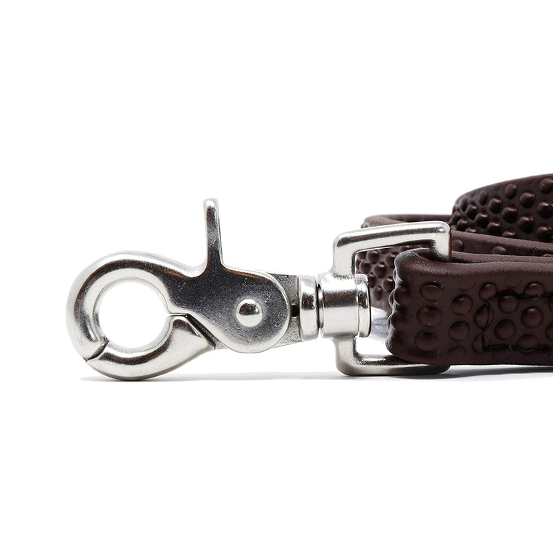 Tiger Tail 6FT Brown Wild Grip Premium Coated Nylon Dog Leash for Large Medium & Small Dogs - Waterproof and Odor Proof, Easy Grip, Durable & Lightweight Alternative-Leather Lead | Brown, 6ft 6 ft - PawsPlanet Australia