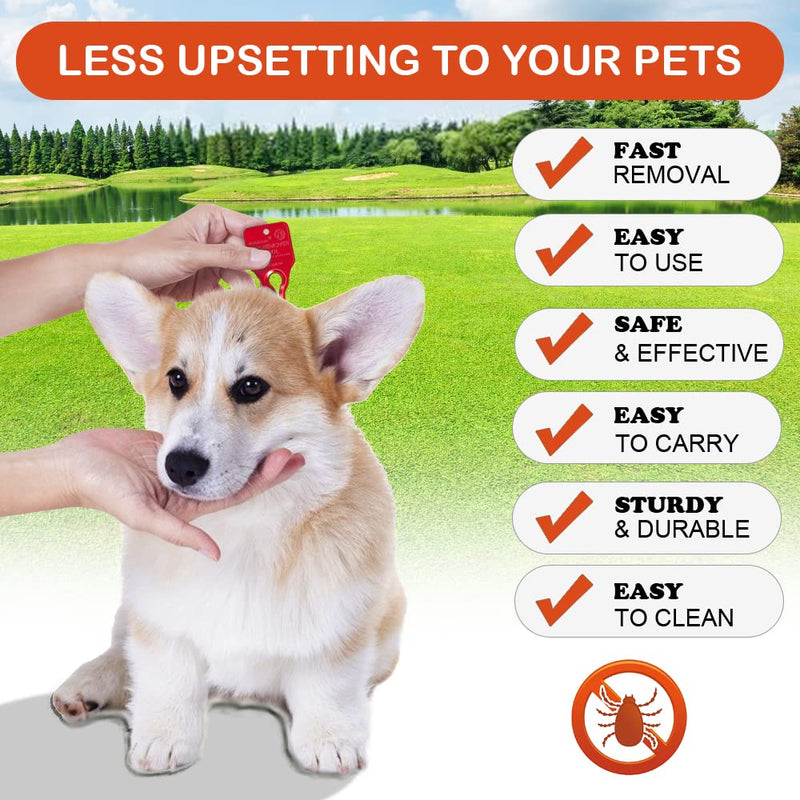 Remover Tool, Quick and Safe, and Reliable Suitable for Pets, Animals, and Humans, Essential Remover Tool for Portable Outdoor Living (5 Pack Orange Red Blue Green Silver) Red Blue Silver Orange Green - PawsPlanet Australia