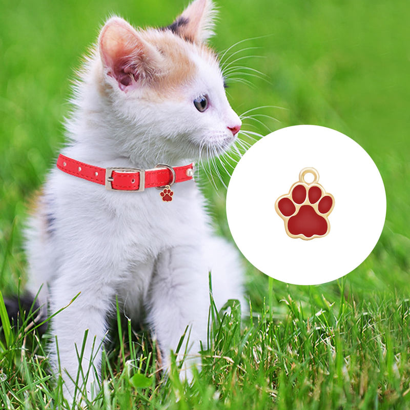 60Pcs 6Colors Dog Paw Footprint Charms Alloy Gold Enamel Animal Puppy Bear Cat Dog Paw Prints Charm Pendant Beads for DIY Jewelry Making Necklace Earrings Bracelet KC Gold Enamel-1 - PawsPlanet Australia