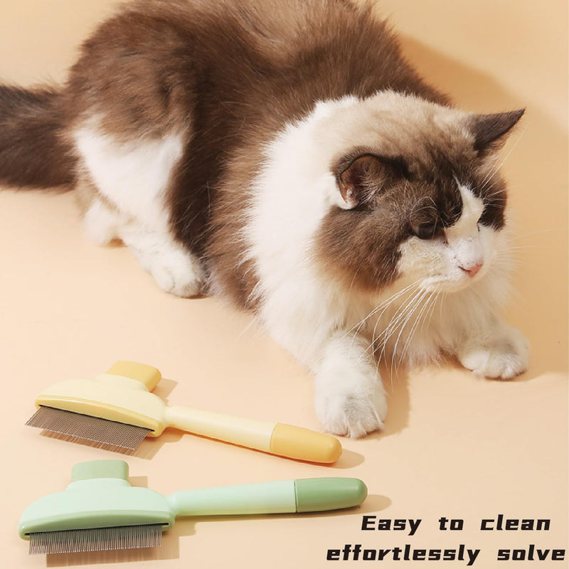 Flea Comb for Cats & Dogs - Dual-Sided Pet Hair Removal Comb with Long/Short Stainless Steel Teeth - Effective Deshedding Brush for Shedding Control & Grooming - PawsPlanet Australia