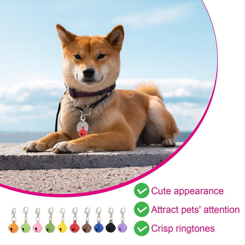 MVVM 40 Pack Pet Bells for Dog Cat, Colourful Dog Cat Collar Bell Pendant Accessories for Kitty Puppy Pet - PawsPlanet Australia