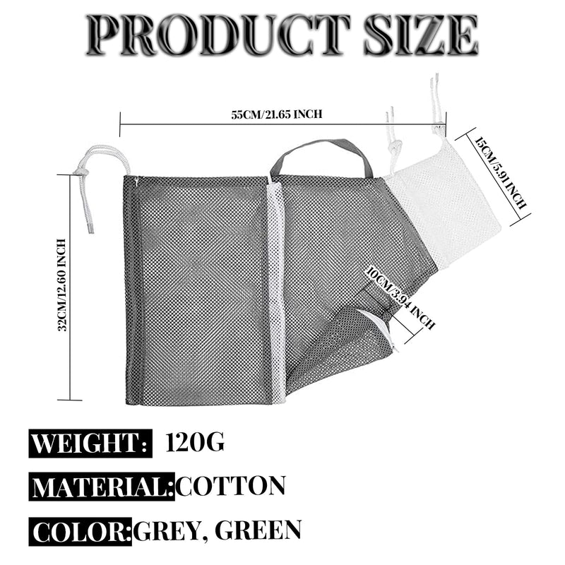 2PCS Cat Bathing Bag, Adjustable Cat Grooming Net Bag Breathable Cat Shower Bag for Cat Restraint Washing Bathing Nail Trimming Injection Medicine Taking (Green, Grey) - PawsPlanet Australia