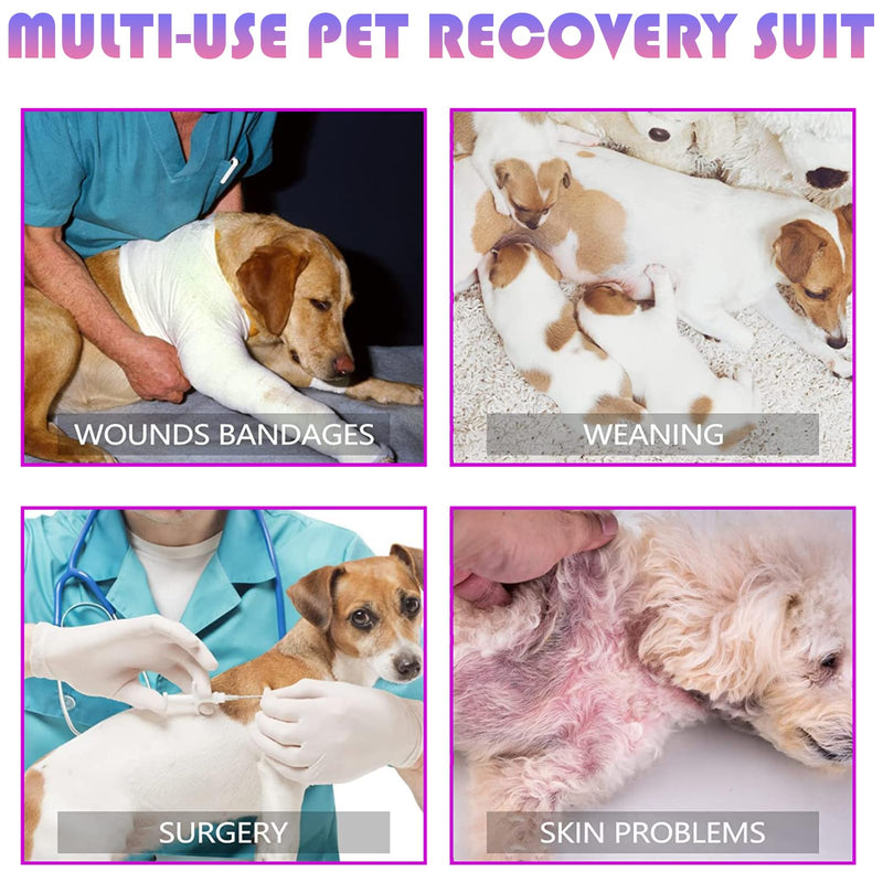 TYXHXTF Dog Bodysuit After Surgery Castration, Recovery Suit for Dogs, Dog Bodysuit After Castration Male Wound Protection Suits for Dogs, Dog Body Suit After Surgery Dog, Pink XL