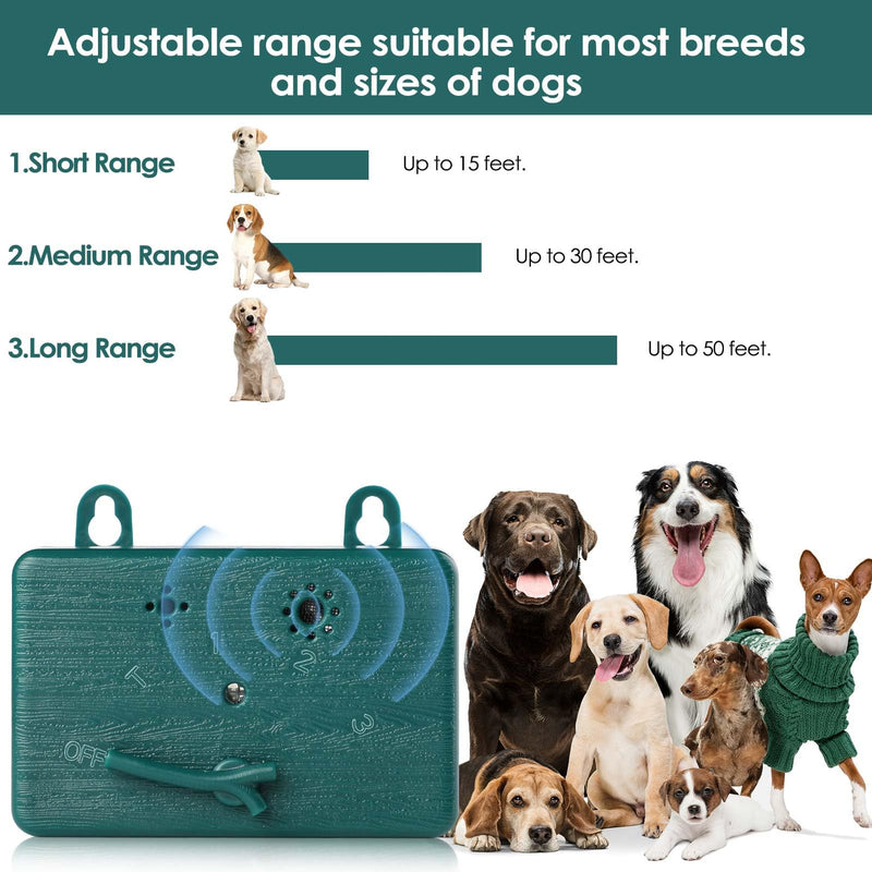 Anti Barking Device for Dogs. Ultrasonic Barking Control Devices 50FT Range Outdoor & Indoor, Stop Barking Dog Deterrent Devices Bark Box 3 Modes. Dogs Barking Silencer Safe for Human & Dogs (Green)1 Green - PawsPlanet Australia