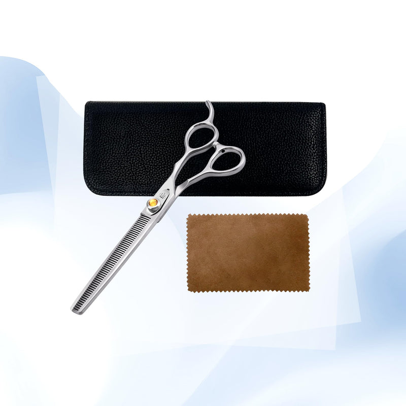Fenice Professional Dog Grooming Scissors: 7 inch Thinning Shears for Dogs Trimming Made Of Japanese 440C Stainless Steel Yellow Diamond 7.0 inch - PawsPlanet Australia