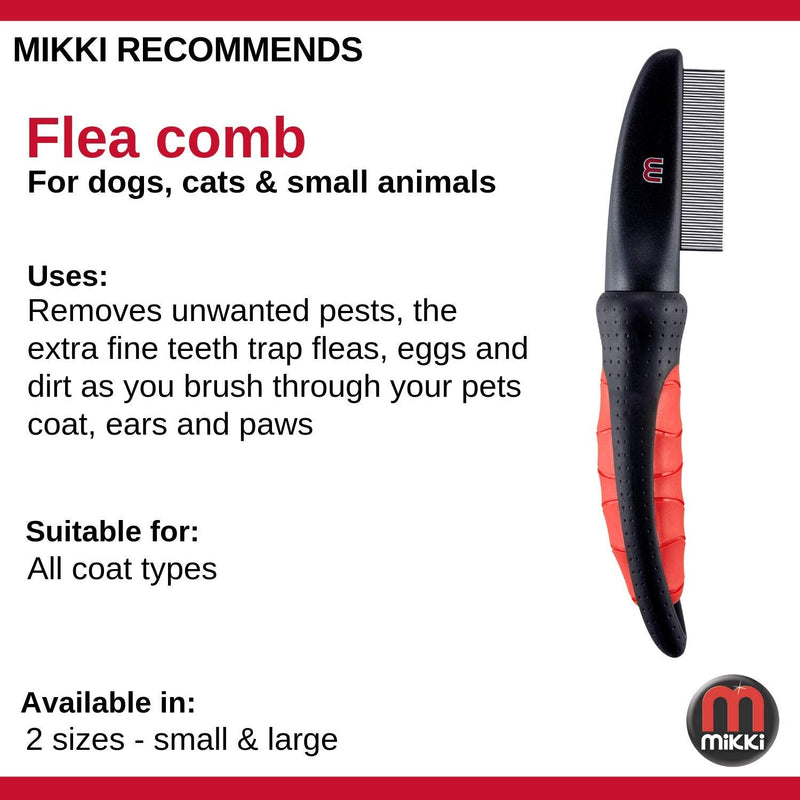 Mikki Dog, Cat Flea Comb - Flea Remover for Small to Medium Sized Pets - Dust, Lice Comb Brush - PawsPlanet Australia