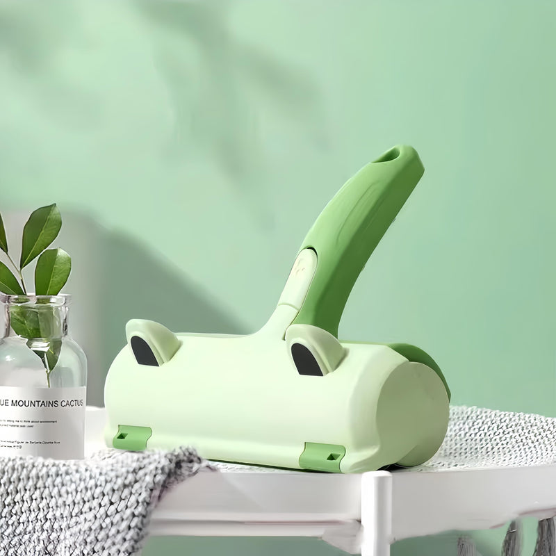 BoBow Roller Pet Hair Remover, Reusable Lint Roller Cat & Dog Hair Remover for Furniture, Couch, Carpet, Clothing and Bedding - Portable Multi-Surface Fur Removal Tool Green - PawsPlanet Australia