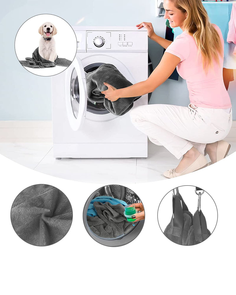 Dog Grooming Harness, Multifunctional Cats and Dogs Grooming Hammock, Pet Beauty Assistant, Nail Scissors/Nail Trimmer/Round Head Scissors (Medium grey) Medium - PawsPlanet Australia