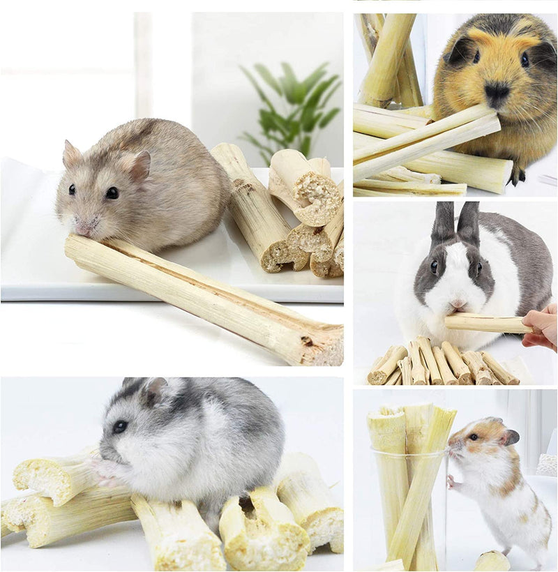 300g Snacks Sweet Bamboo Chew Toy for Rabbits Chew Sticks for Hamster Chinchilla Guinea Pig,Molar Treats Snack for Small Animals