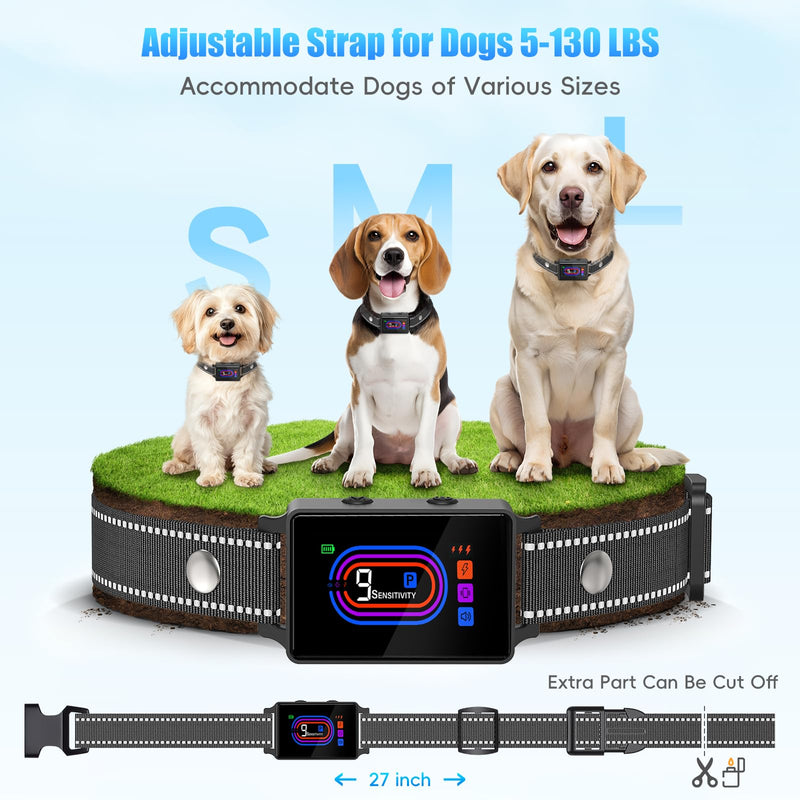 2 Pack Dog Bark Collar, 2025 Bark Collar for Large Medium Small Dogs 5-130 lbs - Smart Rechargeable Anti-Barking Training Collar with 10 Adjustable Sensitivity-Bark Collars with Beep Vibratio (2 Pack) 2 Pack - PawsPlanet Australia