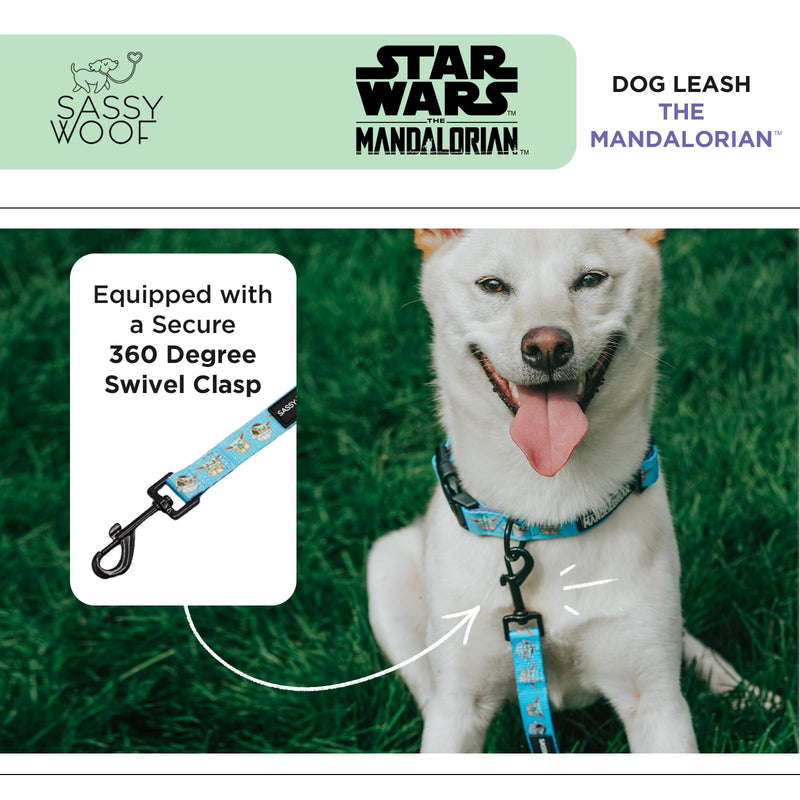 Sassy Woof Star Wars™ The Mandalorian™ Dog Leash 60-Inch with Neoprene Padded Handle - Comfortable, Durable, and Stylish for Small to Large Dogs - PawsPlanet Australia