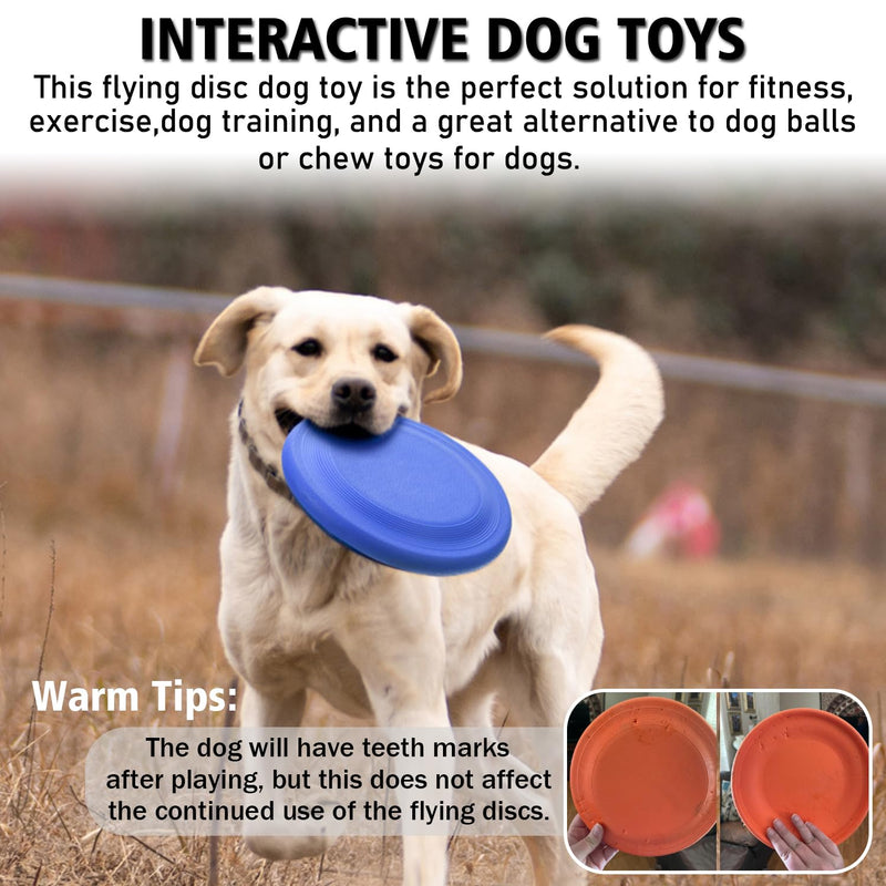 Dog Flying Disc - Durable Rubber Flying Disc Dog Toy - 9.25" Indestructible Rubber Dog Flying Discs Flyer Dog Toys - Puncture Resistant & Bite Resistant Extremely - for Medium Large Dogs Blue