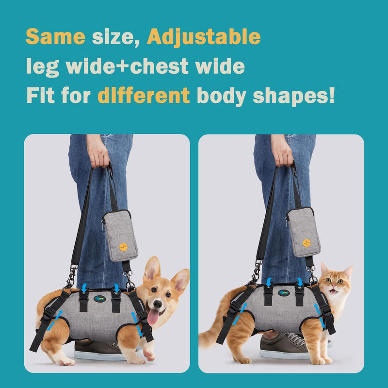 Ownpets Dog Sling Harness, Outdoor Sling Bag for Spine Protection, Whole Body Support, Support Vest to Assist Aged Dogs, Outdoor, XS - PawsPlanet Australia