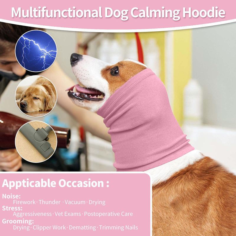Nanaki Dog Calming Hoodie Ear Wraps for Dogs, Ear Protection Dog Fireworks Ear Head Muffs Dog Warp Anxiety Relief, Dog Hematoma Ear Wrap, Dog Head Cover The Grooming and Force Drying Dog Ear Protector Medium DustyPink - PawsPlanet Australia