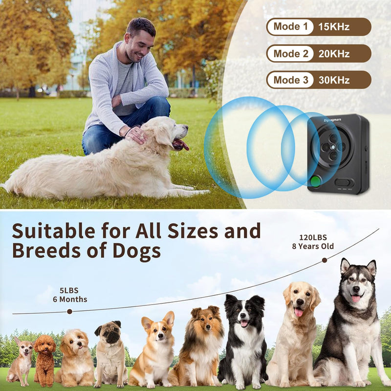 Anti Barking Device for All Dogs, 2025 New Ultrasonic Control with 3 Control Modes, Rechargeable & Waterproof Barking Deterrent, Stop Excessive Barking for Indoor Outdoor - PawsPlanet Australia