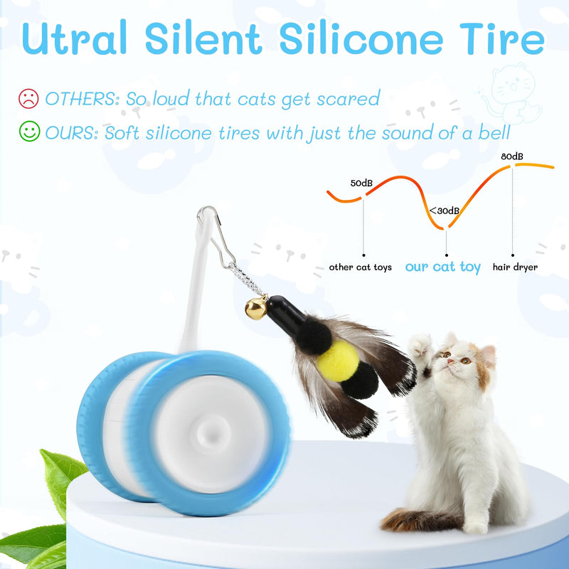 Interactive Cat Toy for Indoor Cats, Automatic Cat Toy with LED Lights, Cat Mouse Toy, USB-C Rechargeable - PawsPlanet Australia