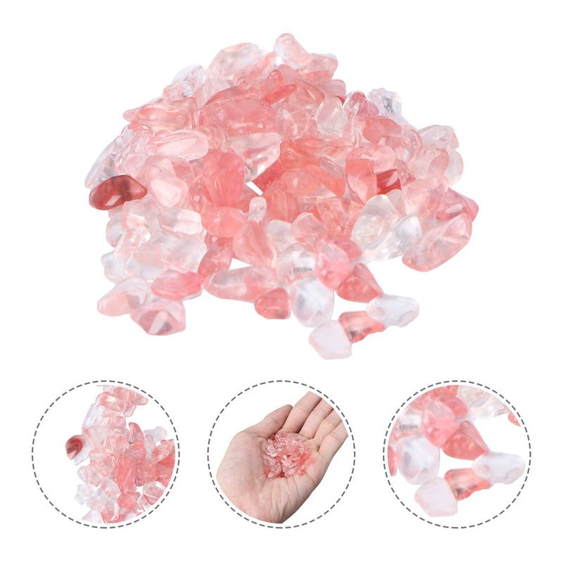 POPETPOP Aquarium Pebbles Pink-Fish Tank Gravel Rock Crystal Stones for Fish Tank/Terrariums/Garden/Flowerpot/Glassware/Vases Decoration (100g 5-7mm) - PawsPlanet Australia