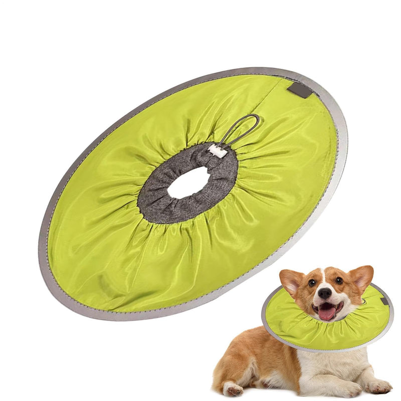 Dog cone, recovery collar for cats - soft cat cone collar - Comfortable Elizabethan pet collar, soft cat cone collar for cats, kittens and puppies, green, L