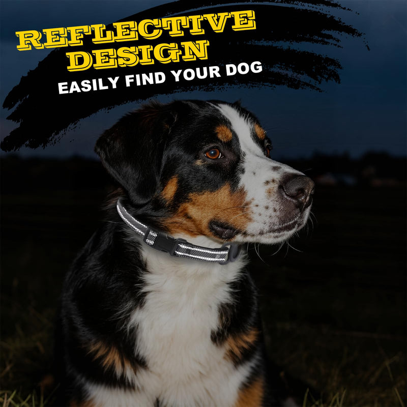 Comfortable Dog Collar Replacement Strap, Reflective Breakaway Dog GPS Training Bark Receiver Collars, Heavy Duty E Collar, Adjustable Collars Straps for Small Medium Large Dogs L(17"-26.5") L(17"-26.5") - PawsPlanet Australia