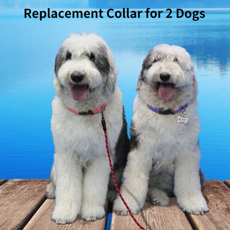Dog Training Collar Replacement Strap, Dog Replacement Collar Strap, Shock Collar for Delupet Bousnic Patpet Hkzooi Dog Care Nikketta Yawpet Maisoie Educator - Pink & Purple Pink1+Violet1 - PawsPlanet Australia